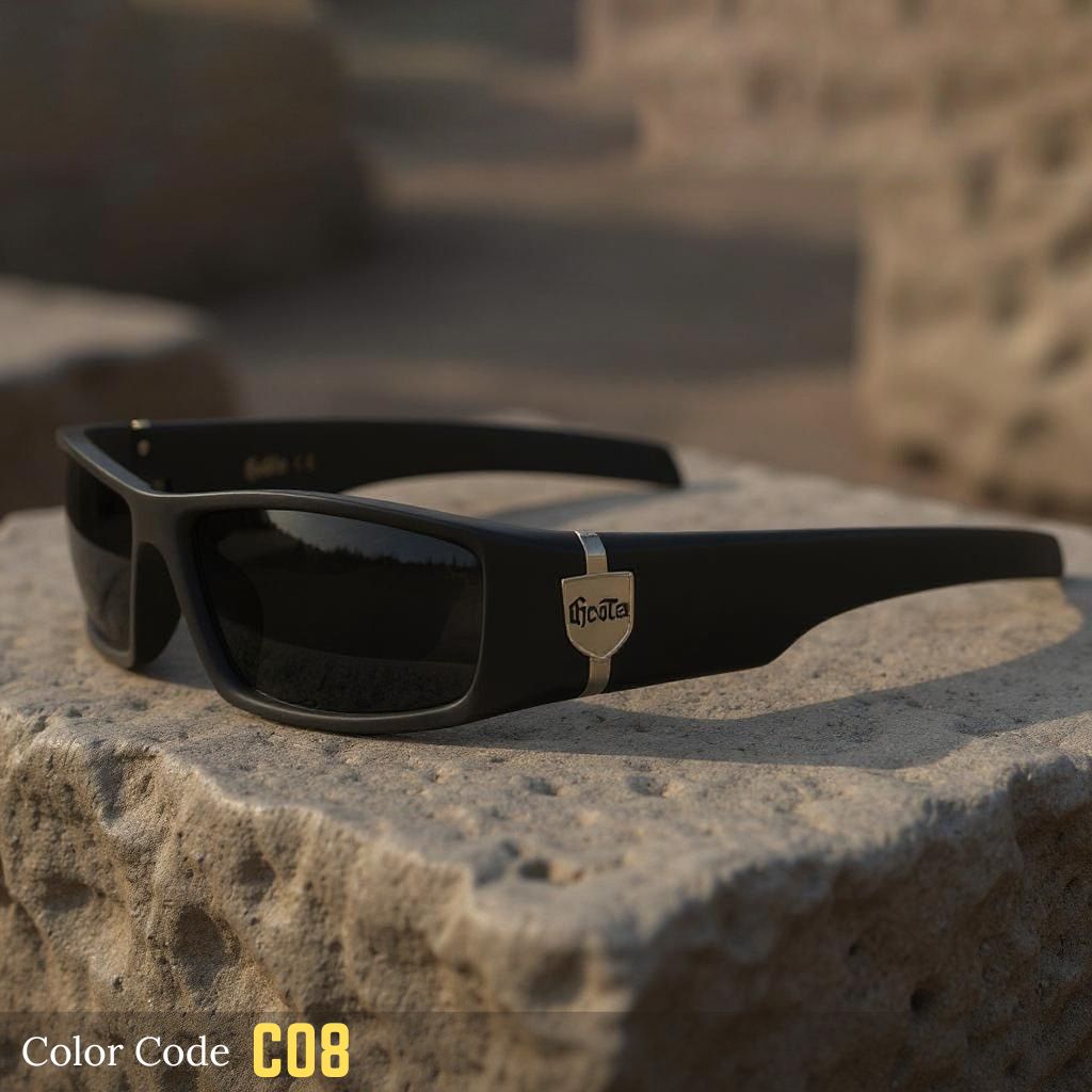 Wraparound Skull Style Polarized Sunglasses