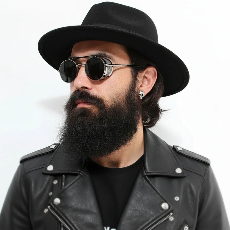 Steampunk Style Round Vintage Polarized Sunglasses