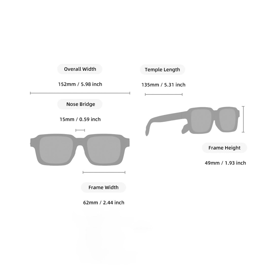Classic Square Polarized Sunglasses - X935