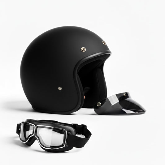 Classic Open Face Motorcycle Helmet | Super Low Profile