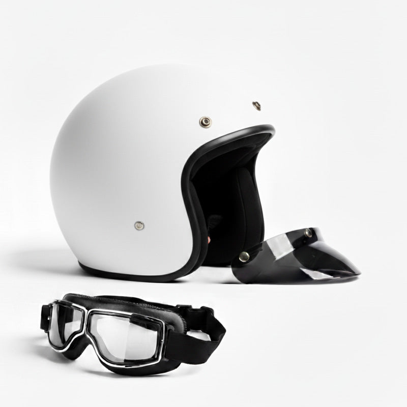 Classic Open Face Motorcycle Helmet | Super Low Profile