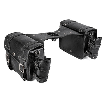 Vintage Embossed Texture Motorcycle Saddlebags – Left and Right Pair