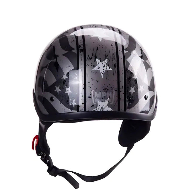 Low Profile Liberty Ride Motorcycle Helmet – DOT Certified