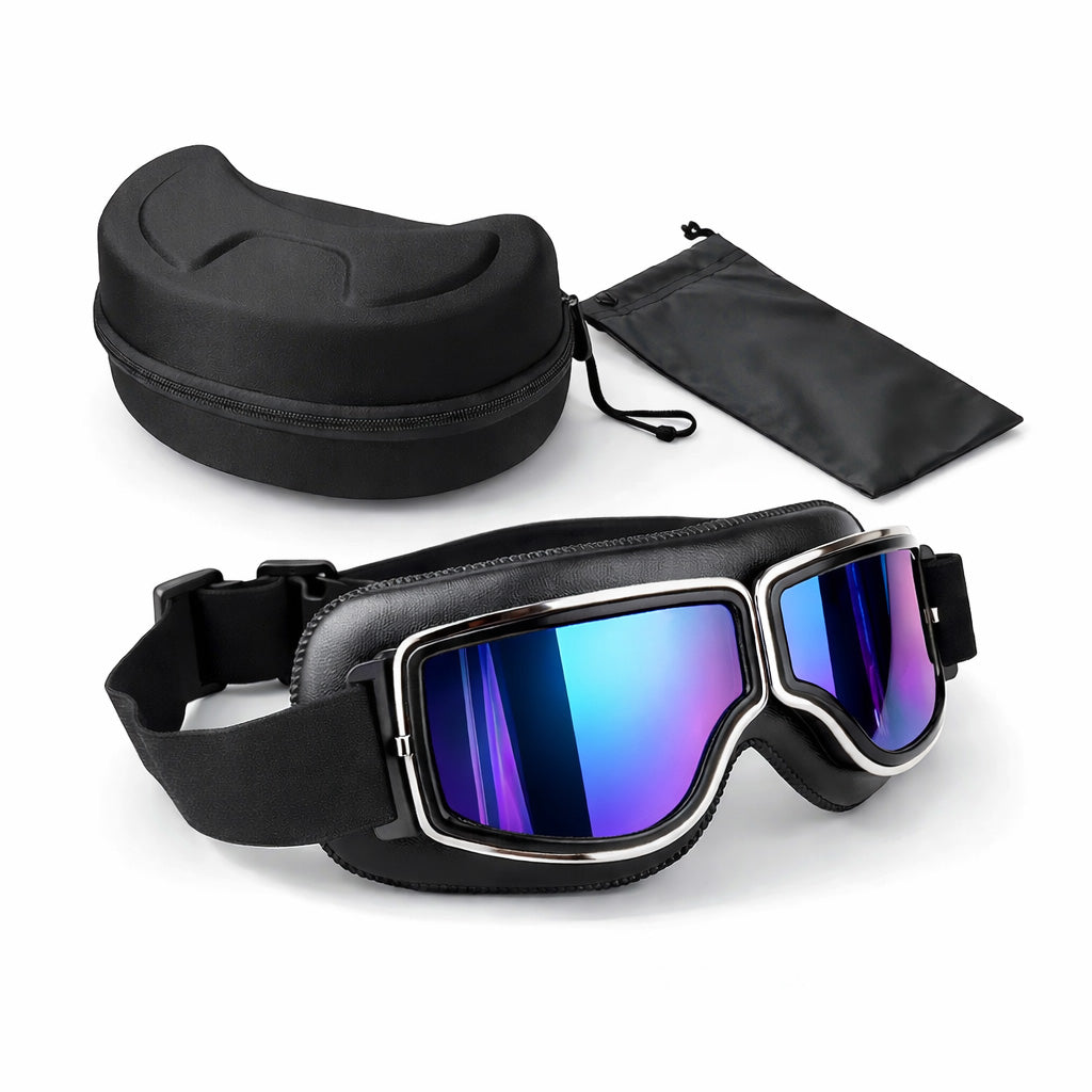 vintage motorcycle goggles over glasses Vintage Classic Motorcycle Goggles