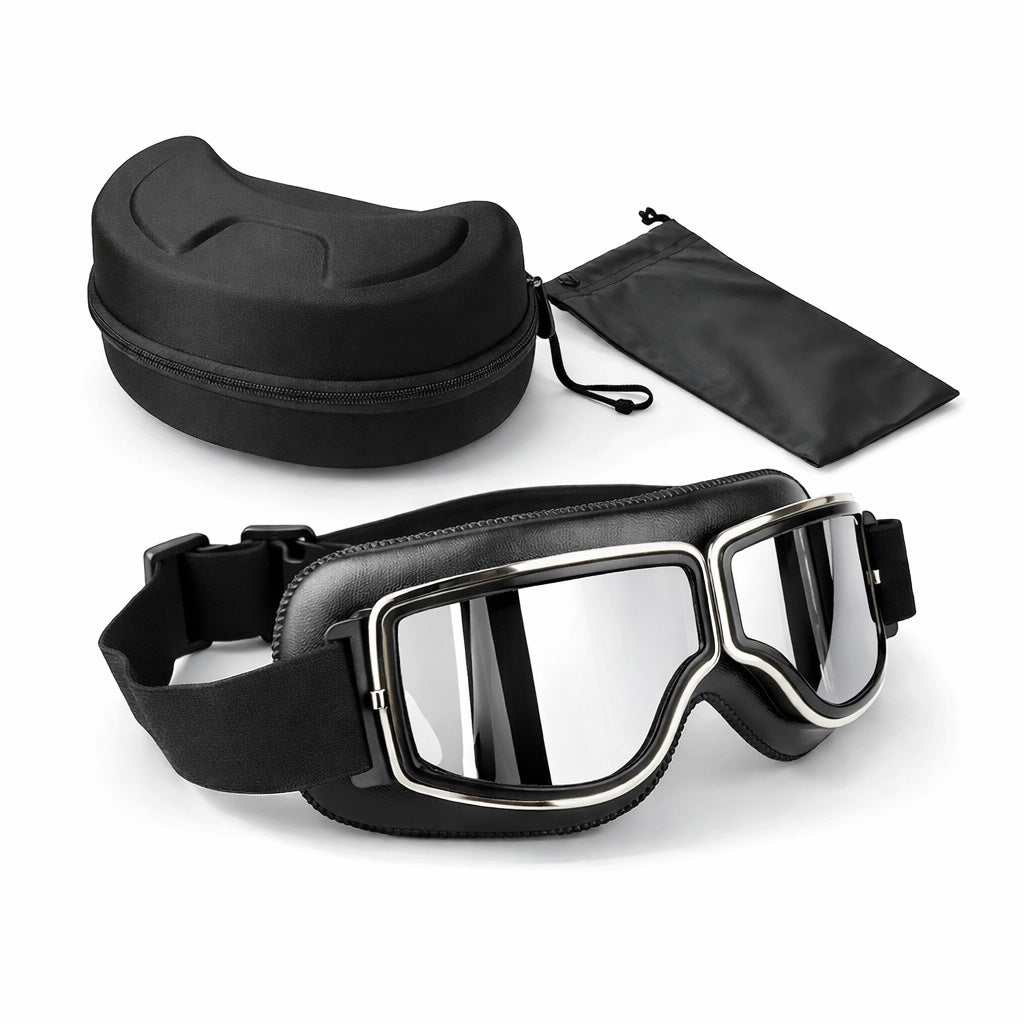 motorbike goggles for glasses Vintage Classic Motorcycle Goggles