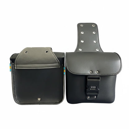 Vintage SecureLock Leather Saddlebags – Left & Right Pair