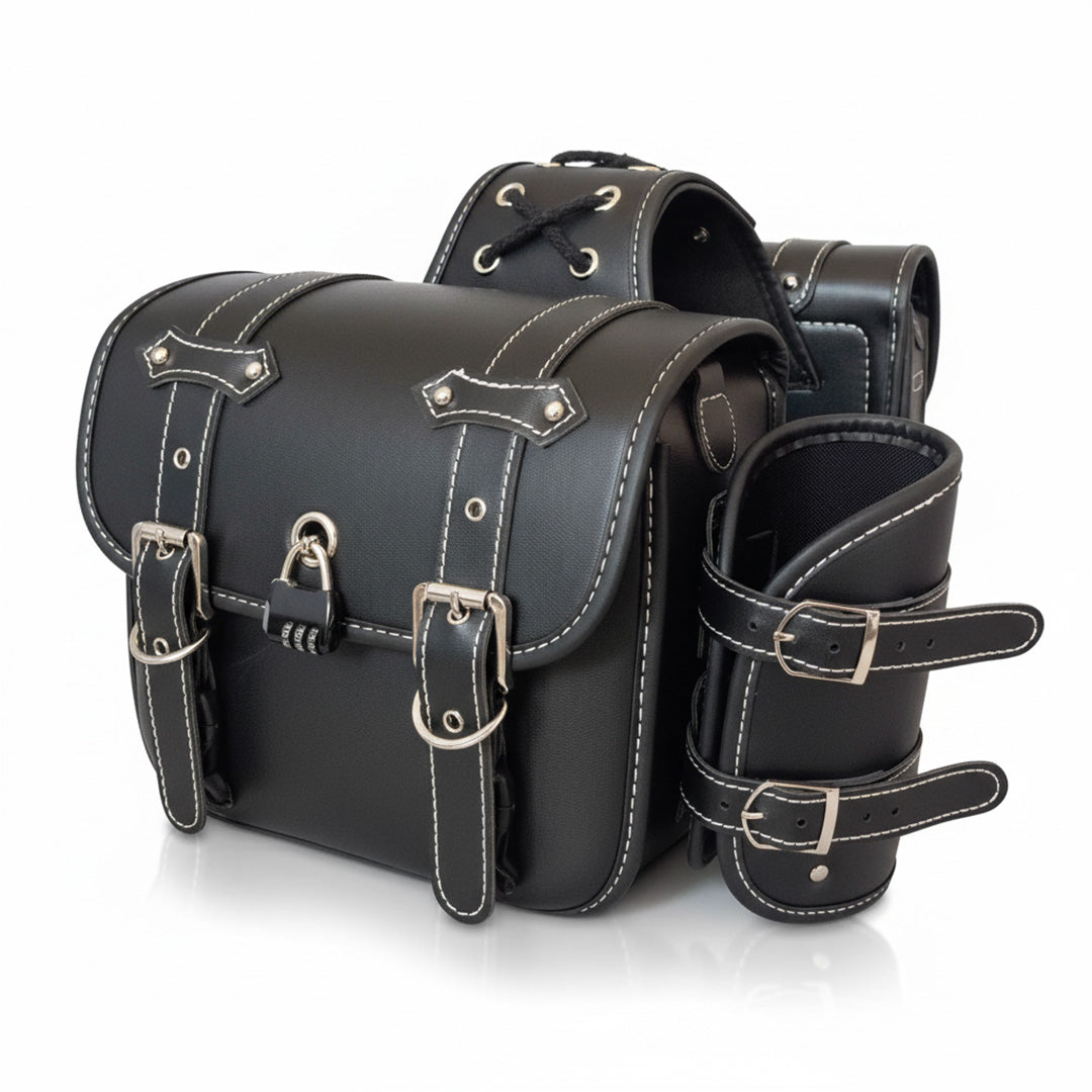 RoadSafe Motorcycle Vintage Saddlebags - Left and Right Pair