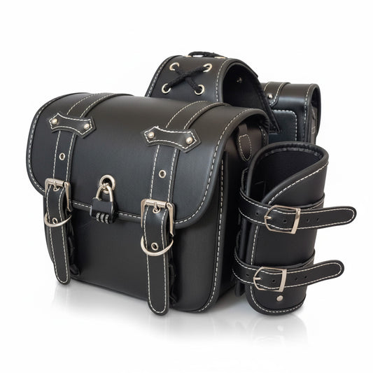 RoadSafe Motorcycle Vintage Saddlebags - Left and Right Pair