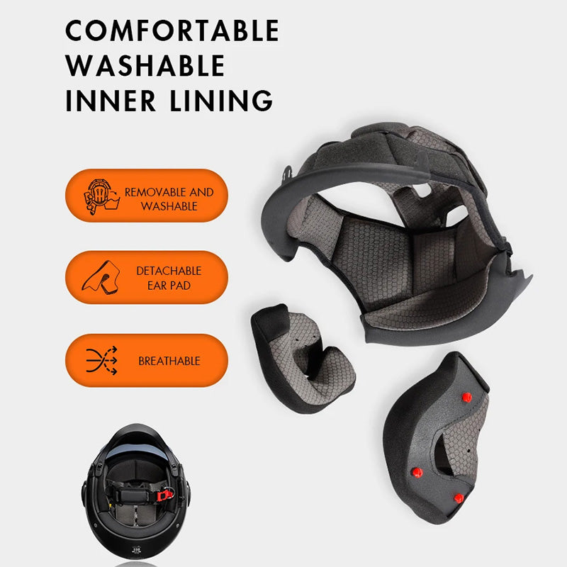 Double Lens Vintage Modular Helmet - DOT and ECE Approved