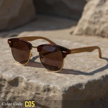 Lunettes de soleil polarisées rondes classiques - X939