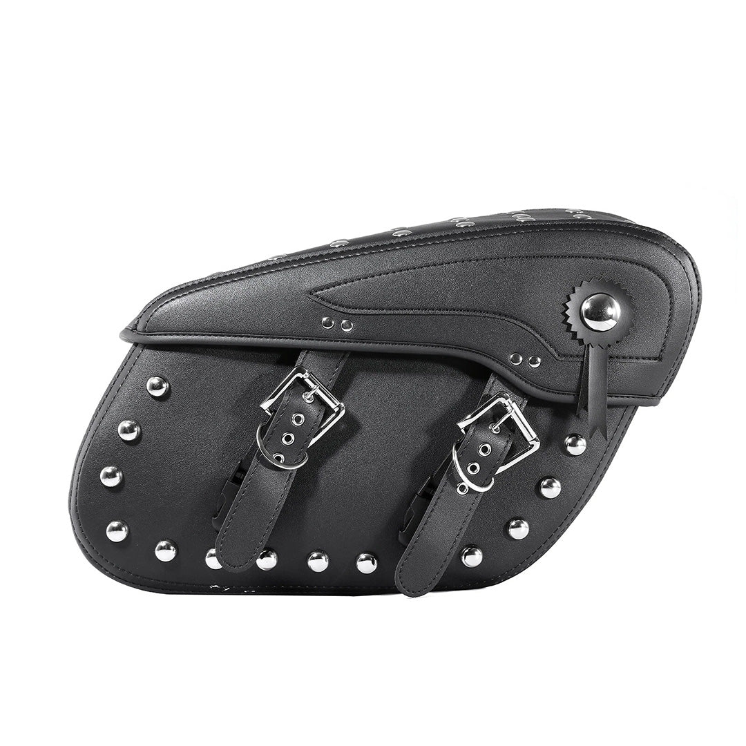 Rivet-Style 50L Motorcycle Saddlebags – Left and Right Pair