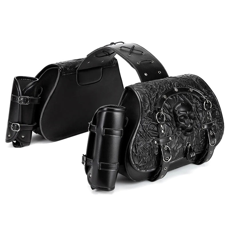 Skull Motorcycle Saddle Bags – Universal Tool Bag