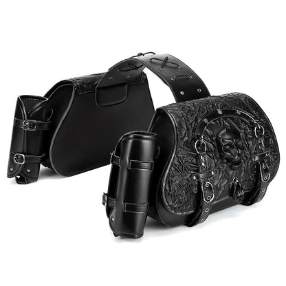 Skull Motorcycle Saddle Bags – Universal Tool Bag