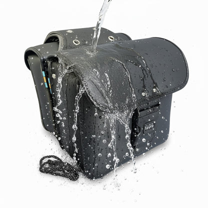 Vintage SecureLock Leather Saddlebags – Left & Right Pair