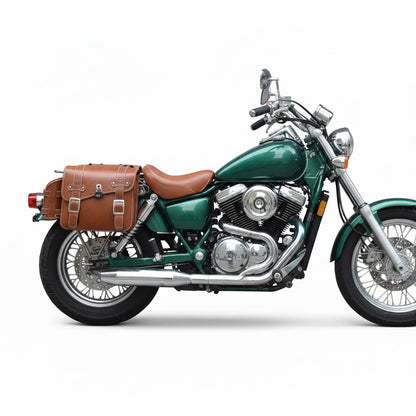 RoadSafe Motorcycle Brown Saddlebags - Left and Right Pair