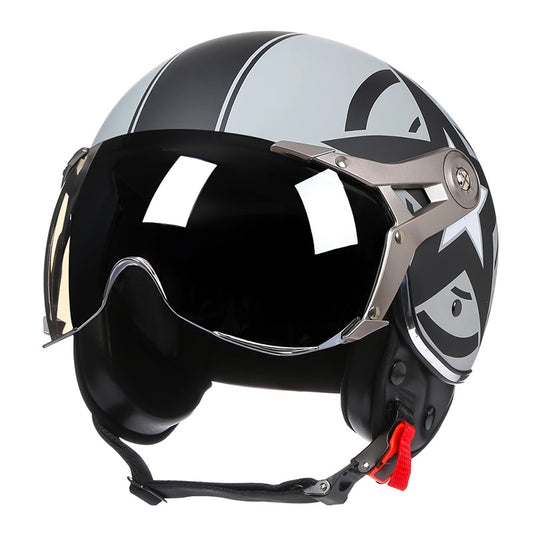 Vintage Racer Helmet with Bubble