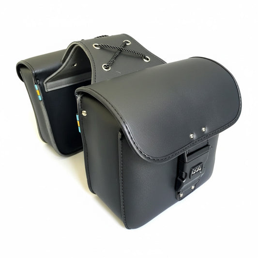 Vintage SecureLock Leather Saddlebags – Left & Right Pair