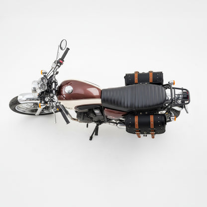 Black and Brown Universal Saddlebags – Left & Right Pair