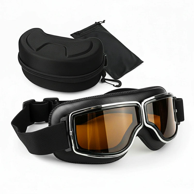 Vintage Motorcycle Goggles - Fit Over Glasses