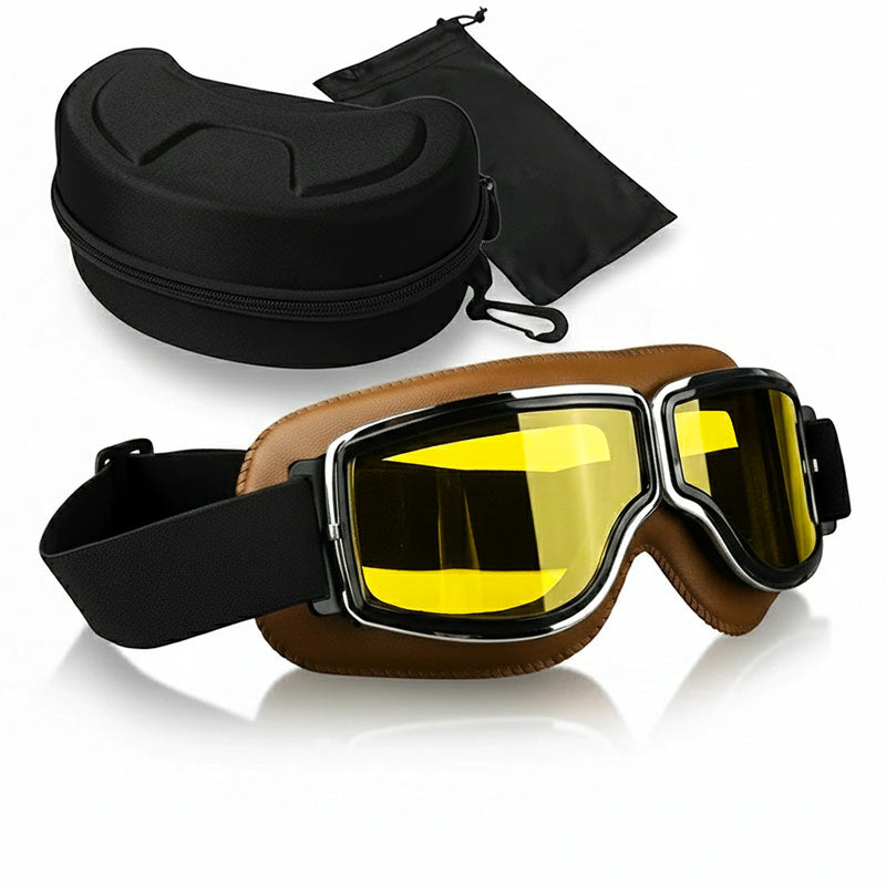 Vintage Motorcycle Goggles - Fit Over Glasses