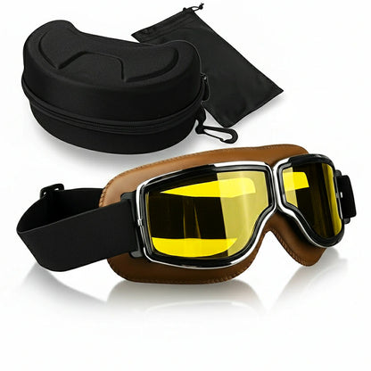 Vintage Motorcycle Goggles - Fit Over Glasses