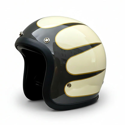 Low Profile Vintage Motorcycle Helmet - DOT Approved