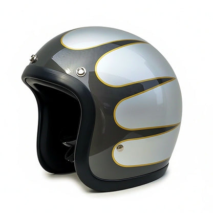 Low Profile Vintage Motorcycle Helmet - DOT Approved