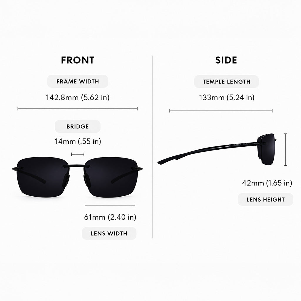 AeroFlex Rimless Polarized Sport Sunglasses