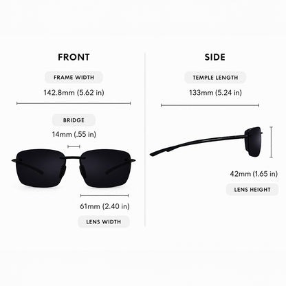 AeroFlex Rimless Polarized Sport Sunglasses