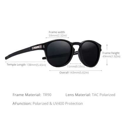 Lunettes de soleil polarisées rondes classiques - X939