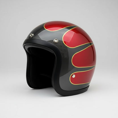 Low Profile Vintage Motorcycle Helmet - DOT Approved