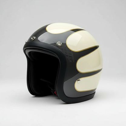 Low Profile Vintage Motorcycle Helmet - DOT Approved