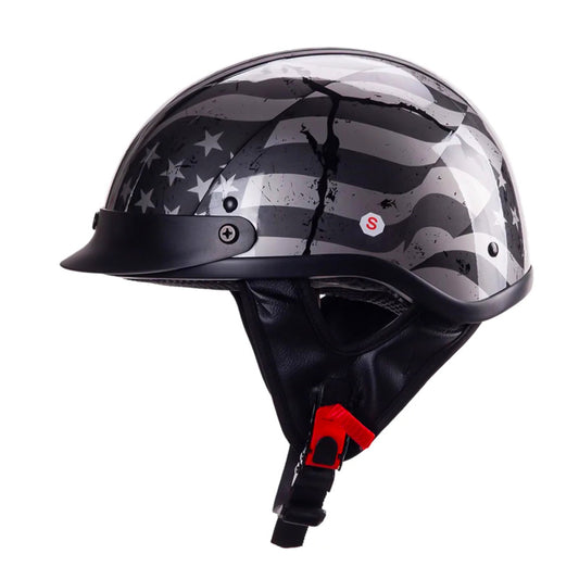 Low Profile Liberty Ride Motorcycle Helmet – DOT Certified