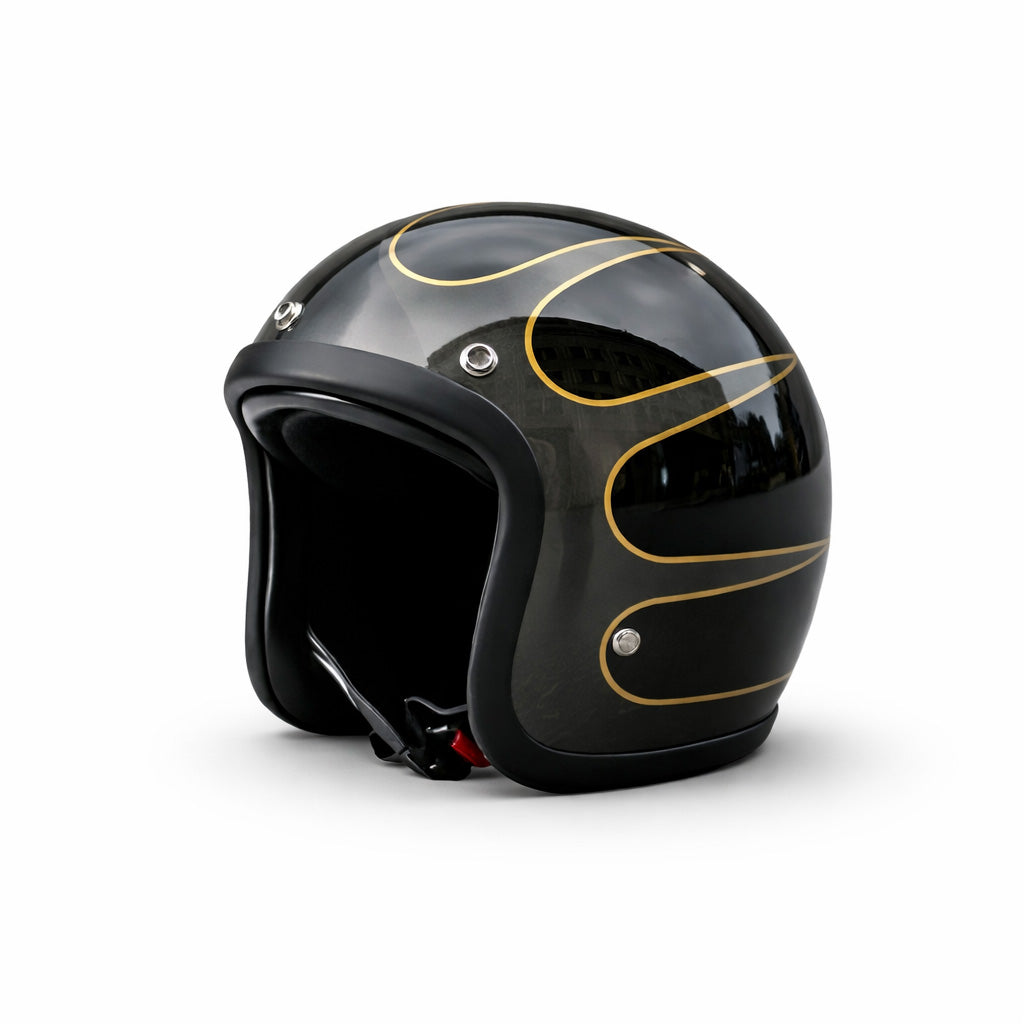 アンティーク雑貨 DUNS HELMET 1980s 1990s BLACK Low Profile Vintage Motorcycle Helmet – RebelXion