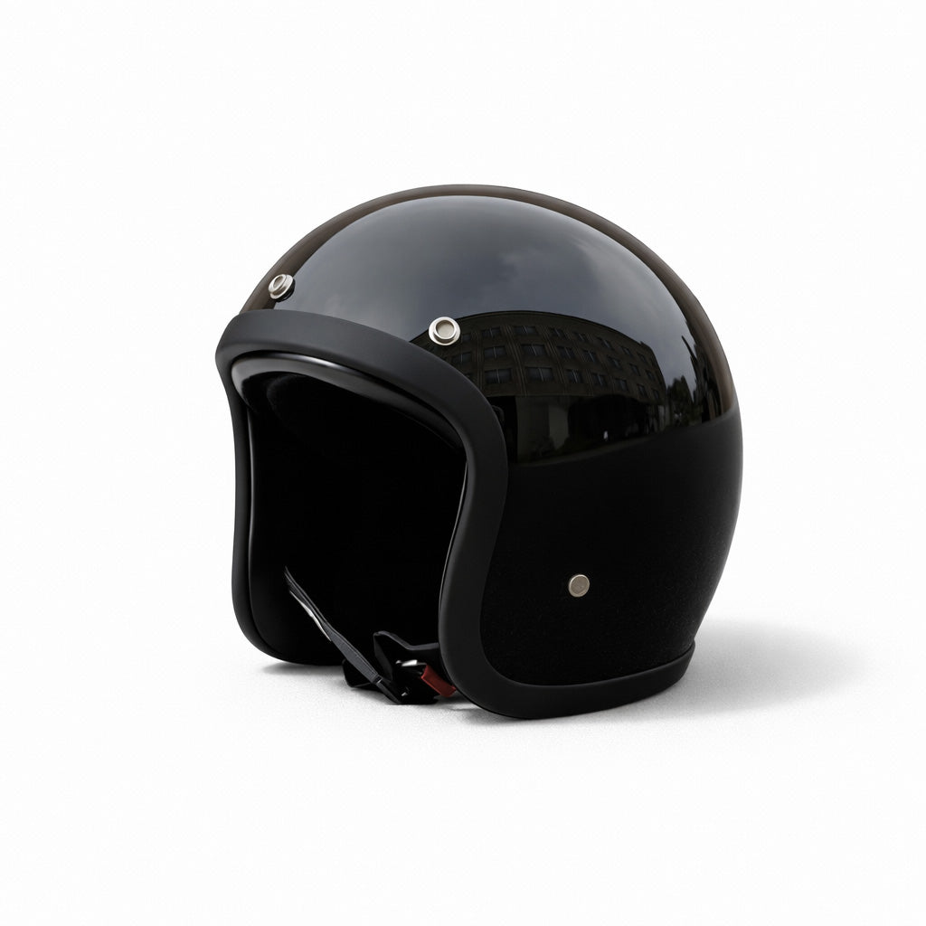 fitted motorcycle helmets Low Profile Vintage Motorcycle Helmet – RebelXion