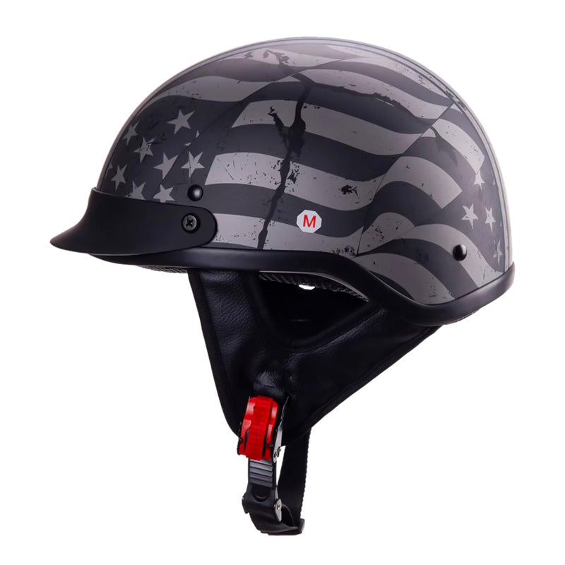 Low Profile Liberty Ride Motorcycle Helmet – DOT Certified