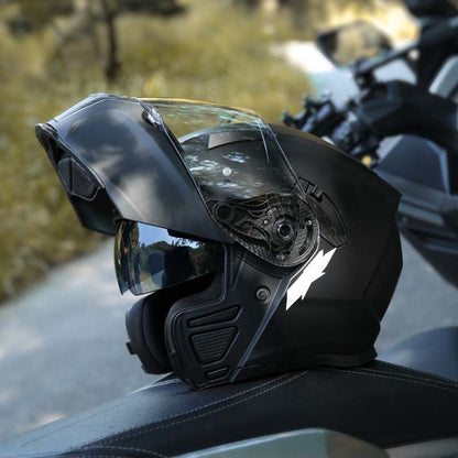 Dual Visor Modular Flip up Helmet - DOT and ECE Approved