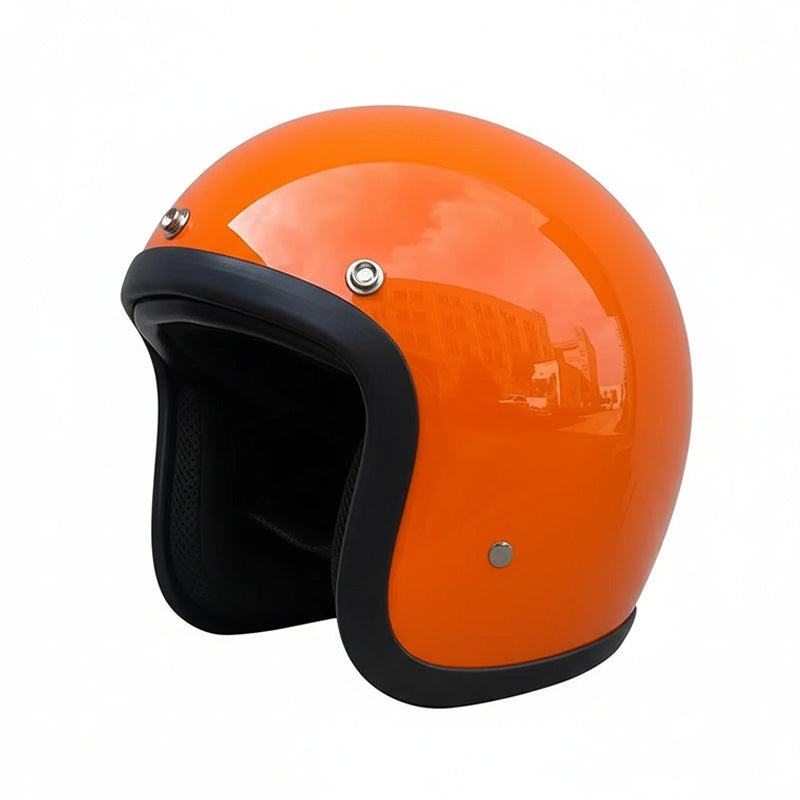 Low Profile Vintage Motorcycle Helmet - DOT Approved