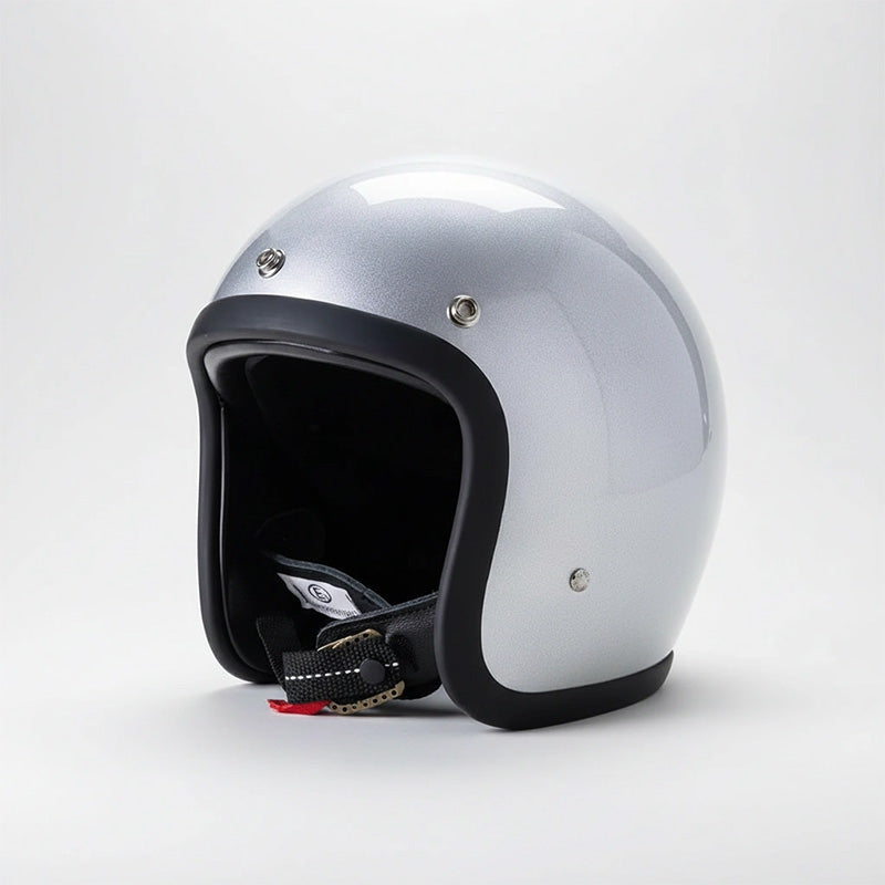 Low Profile Vintage Motorcycle Helmet - DOT Approved