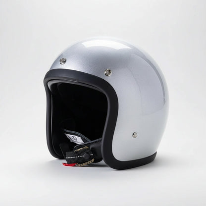 Low Profile Vintage Motorcycle Helmet - DOT Approved