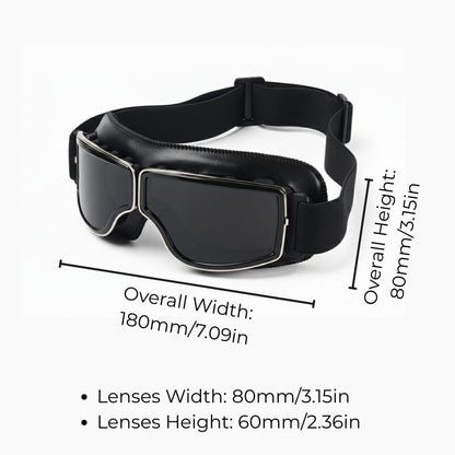 Vintage Motorcycle Goggles - Fit Over Glasses