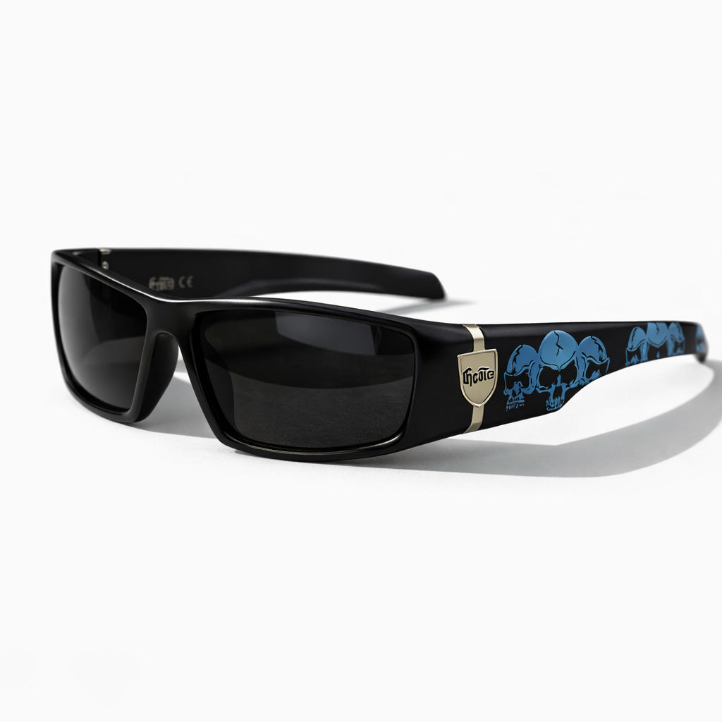 Wraparound Skull Style Polarized Sunglasses