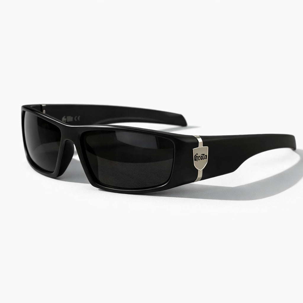 Wraparound Skull Style Polarized Sunglasses
