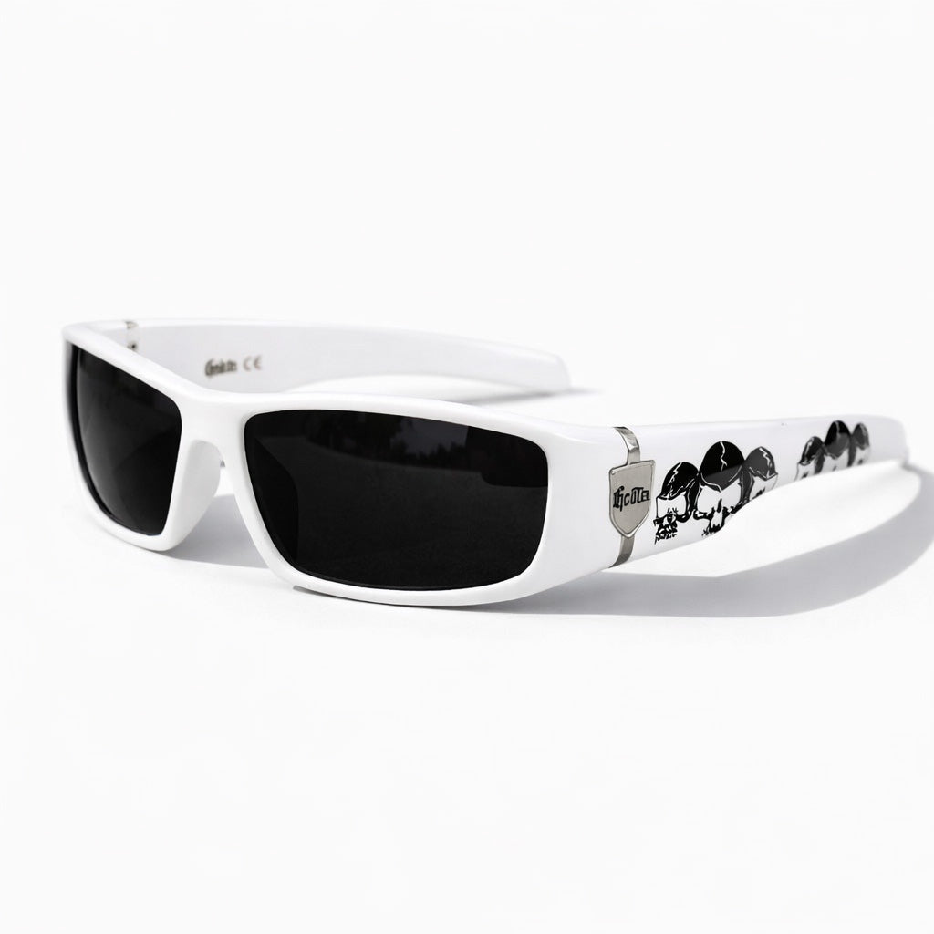 Wraparound Skull Style Polarized Sunglasses