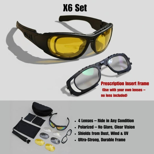Riding Polarized Sunglasses | Includes 4 Lens Colors