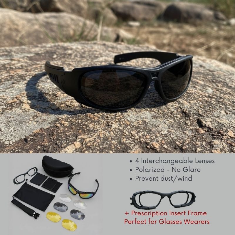 Riding Polarized Sunglasses | Includes 4 Lens Colors