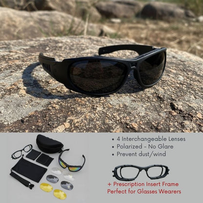 Riding Polarized Sunglasses | Includes 4 Lens Colors