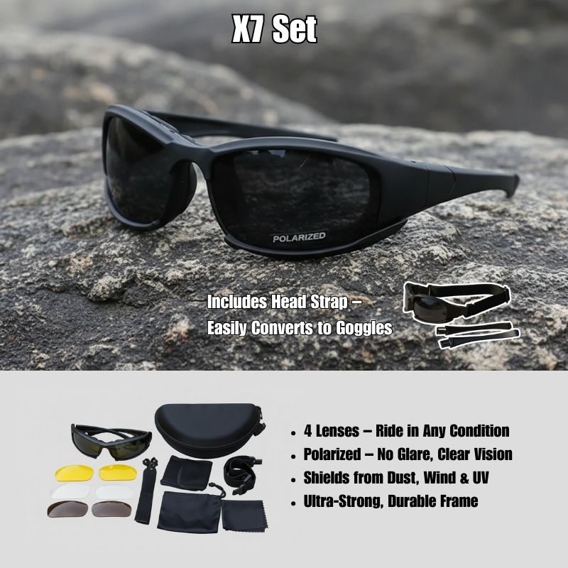 Riding Polarized Sunglasses | Includes 4 Lens Colors