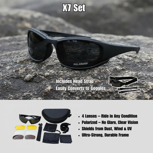 Riding Polarized Sunglasses | Includes 4 Lens Colors