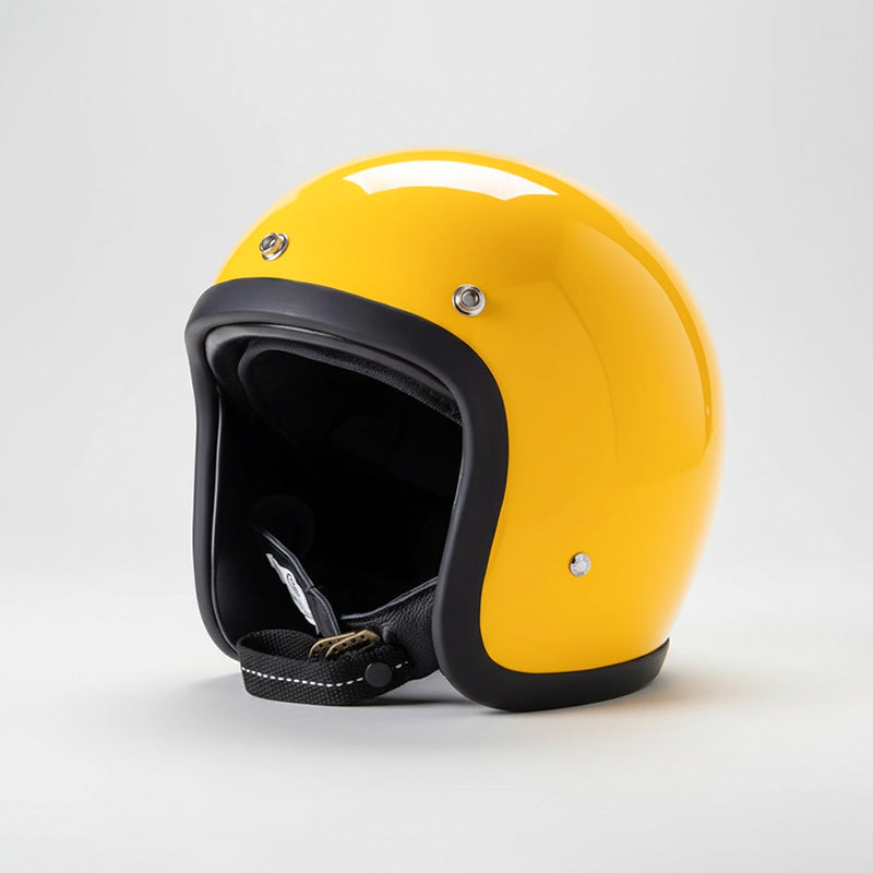 Low Profile Vintage Motorcycle Helmet - DOT Approved